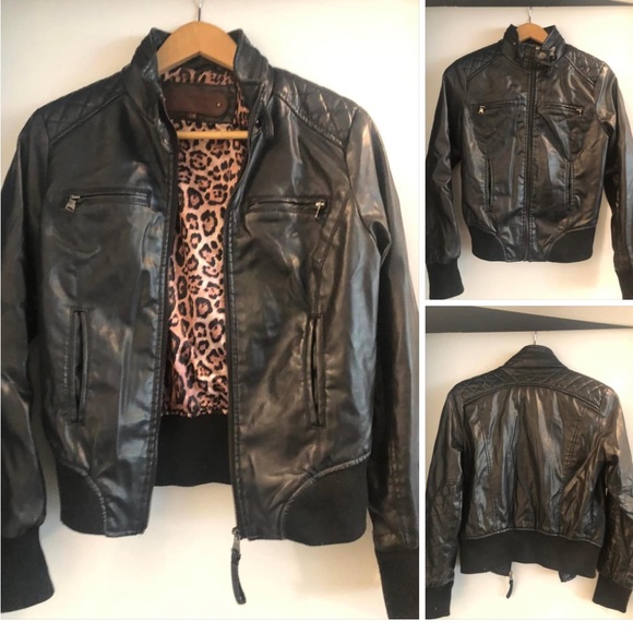 50% OFF BUNDLED🫶🏻CI SONO L Black Leather Style Jkt - Picture 1 of 8